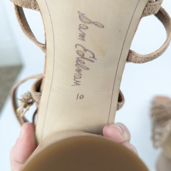 Sam Edelman Tan Daffodil Heeled Sandal Size 10 - Picture 10 of 11